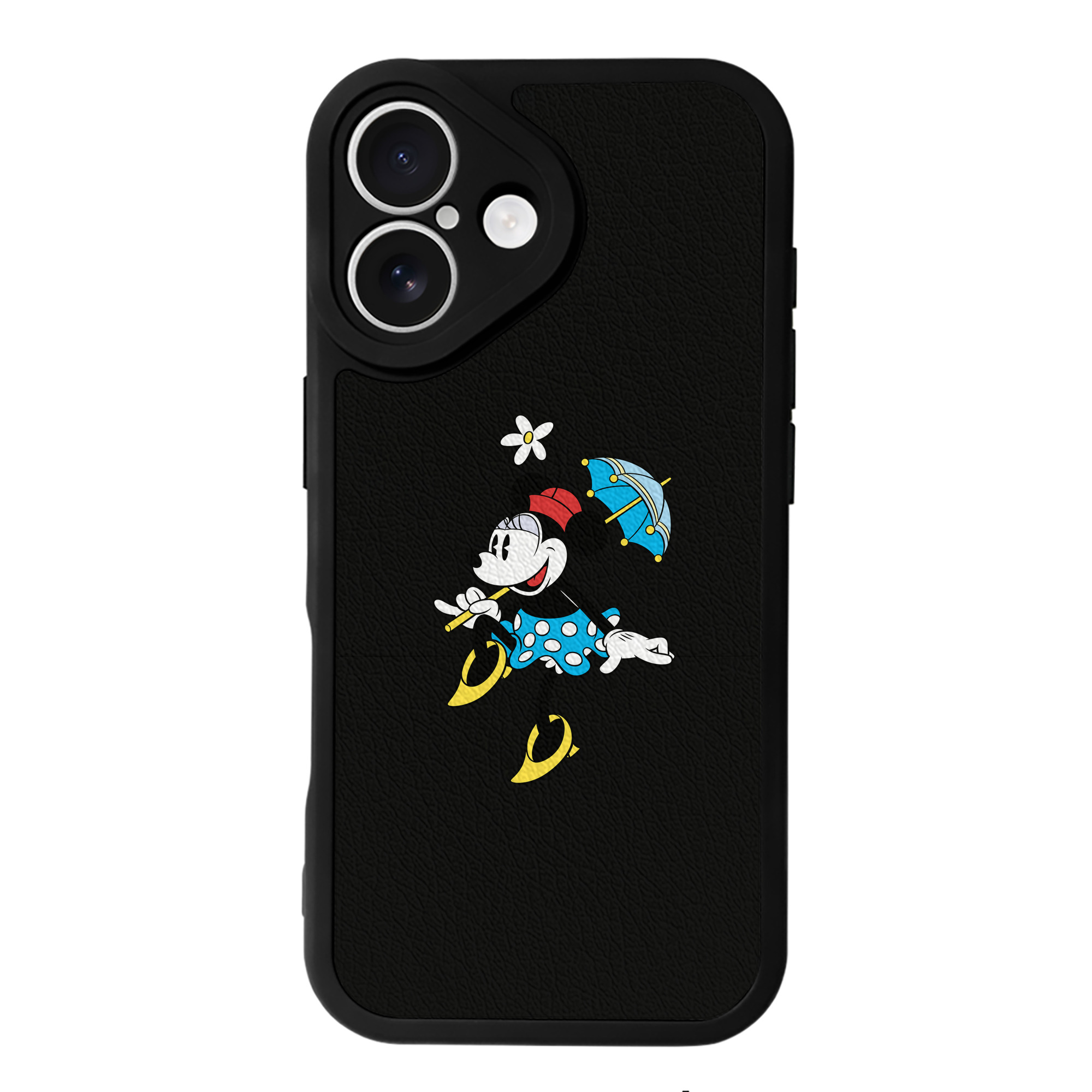 （画像用） ミッキーマウス Mickey Mouse 【iPhone 16シリーズ対応】シリコンスマホケース（レザー調） 材質：シリコン